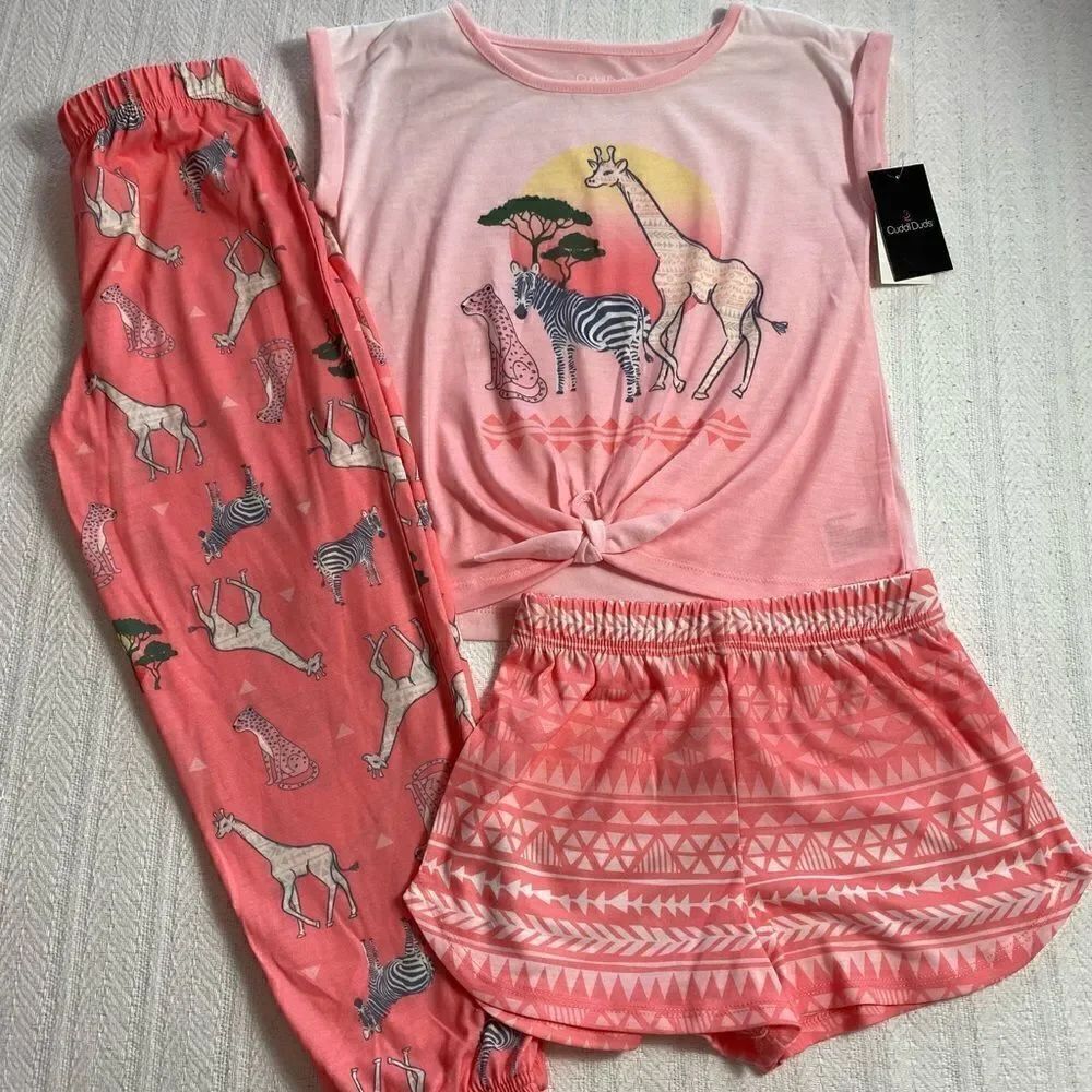 Cuddl Duds Size 6/6X Top, Shorts & Pants Pajama Set